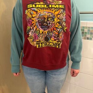Sublime Champion Women's Multicolor Graphic Sweatshirt Rework